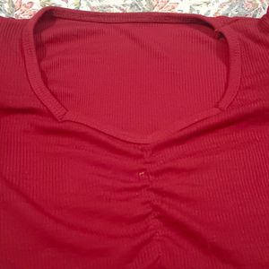 Red Crop Top