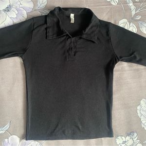 Black Polo Neck Top Women