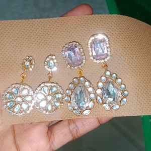 Hand Made Kundhan Earrings