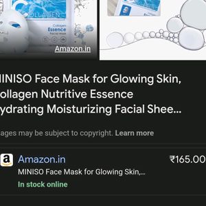 Miniso Vitamin C, Collagen, Peptide Sheet Masks