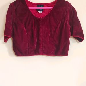 Velvet Red Blouse