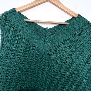 Crochet Knit Up & Down Poncho