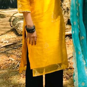 Tikhi Imli Ethnic Yellow Kurta