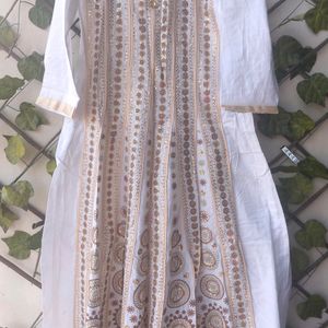 White Anarkali Suit