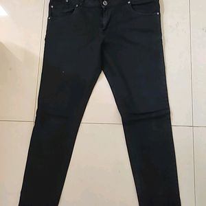 Black Cotton Jeans