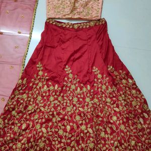 Maroon Lehenga Choli Dupatta