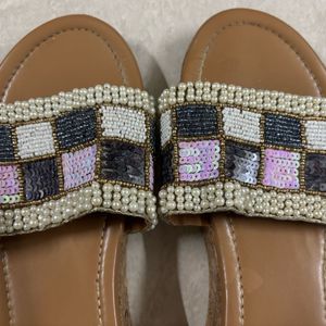 Beaded Platform Slippers For Sale!