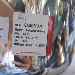 HEERAK STAINLESS STEEL SAUCE PAN I/B 14NO