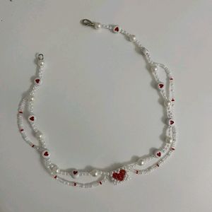 Handmade Red Pinterest Style Necklace Coquette Y2k