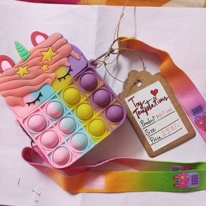 Unicorn Pop it Sling Bag For Kids