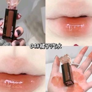 Aesthetic Gege Bear Heart Shape Mirror Lip Glaze