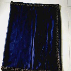 Navy Blue Border Saree