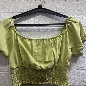 Urbanic Lime Green Crop Top