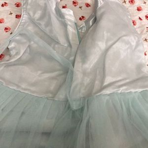 Sky Blue Frock For Kids