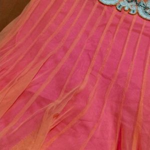 Multi Neon Anarkali Gown