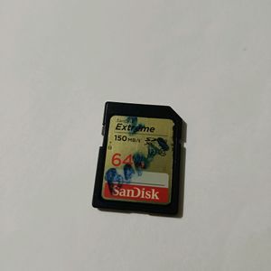 64GB 150mb/s Sandisk 'Extreme' Memory Card