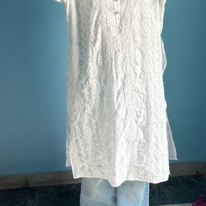 White Chikankari Kurta