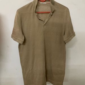 Brown Half Sleeve T Shirt For Men