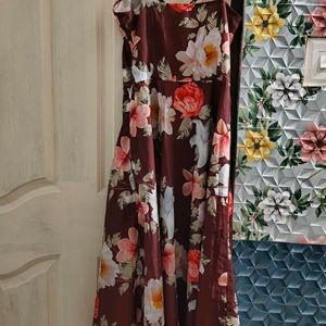 Strappy Floral Print Maxi Dress