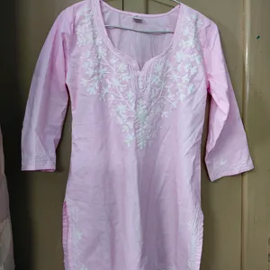 Cute Baby Pink Coloured Short Kurta