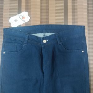 T-59 Size 34 Knee Cut Women Denim Jeans