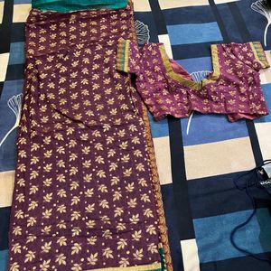 Beautiful Saree And Blouse at Very Low Price