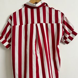 Red And White Stripe Shirt In M Size