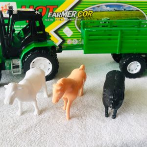 Farmer Tractor Set With Animal