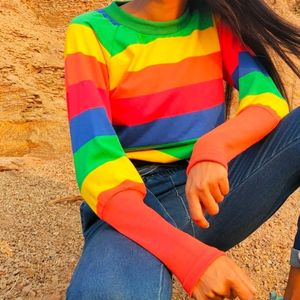 Multicolored Full sleeves Women Top