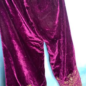 Velvet Purple Sequences Suit