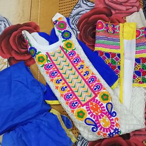 Partywear Kurti With Salwar And Dupatta