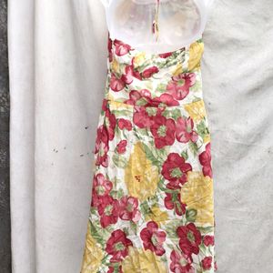 Pinteresty Yellow Halterneck Floral Dress <3