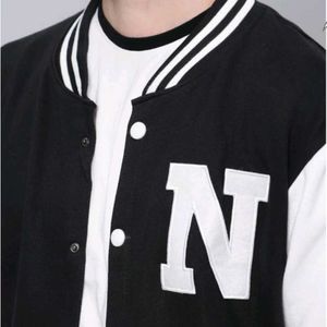 Varsity Jacket For Men/ Women In Black Colour