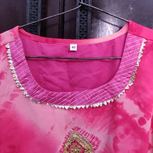 Gota Patti Bandhani Kurta