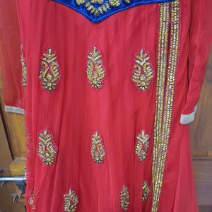 Ethnic Red Gown