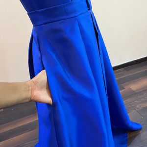 Royal Blue Pleated Dress