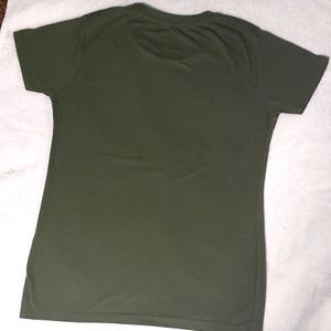 T-Shirt Olive Colour  14 To 16 Years