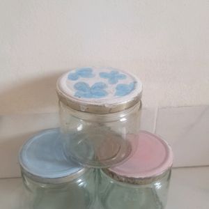 Hand Painted Glass Containers