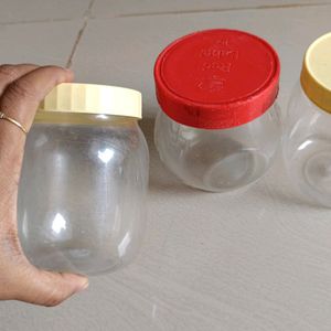 Set Of Three Transparent Kitchen Boxes