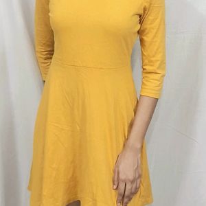 Fit and Flare Dress with 3/4th Sleeves