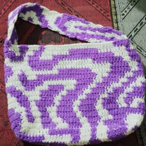 Handmade Crochet Wavy Acid Bag