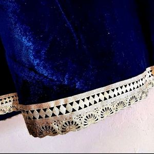 Velvet Fully Stitchd Lehnga Choli With Dupata