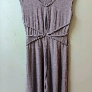 Chic Full Grey Midi Dress - Timeless and Elegant