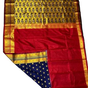 Banarasi Satin Allover Booti Saree For Women