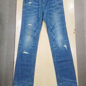 Surplus Ripped Straight Slim Fit Jeans For Woman