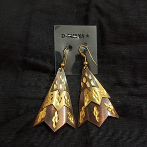 Copper and Gold Toned Earrings