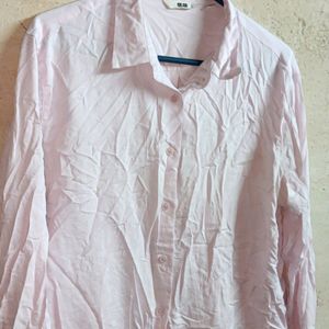 UNIQLO Formal Shirt Top Full-sleeve Pink