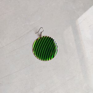 Circular Green Shiny Earings