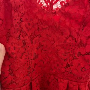 H&M Lace Red Play suit