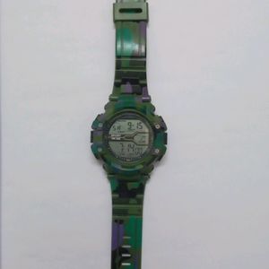 Multifunctional Indian Army Green Digital Watch